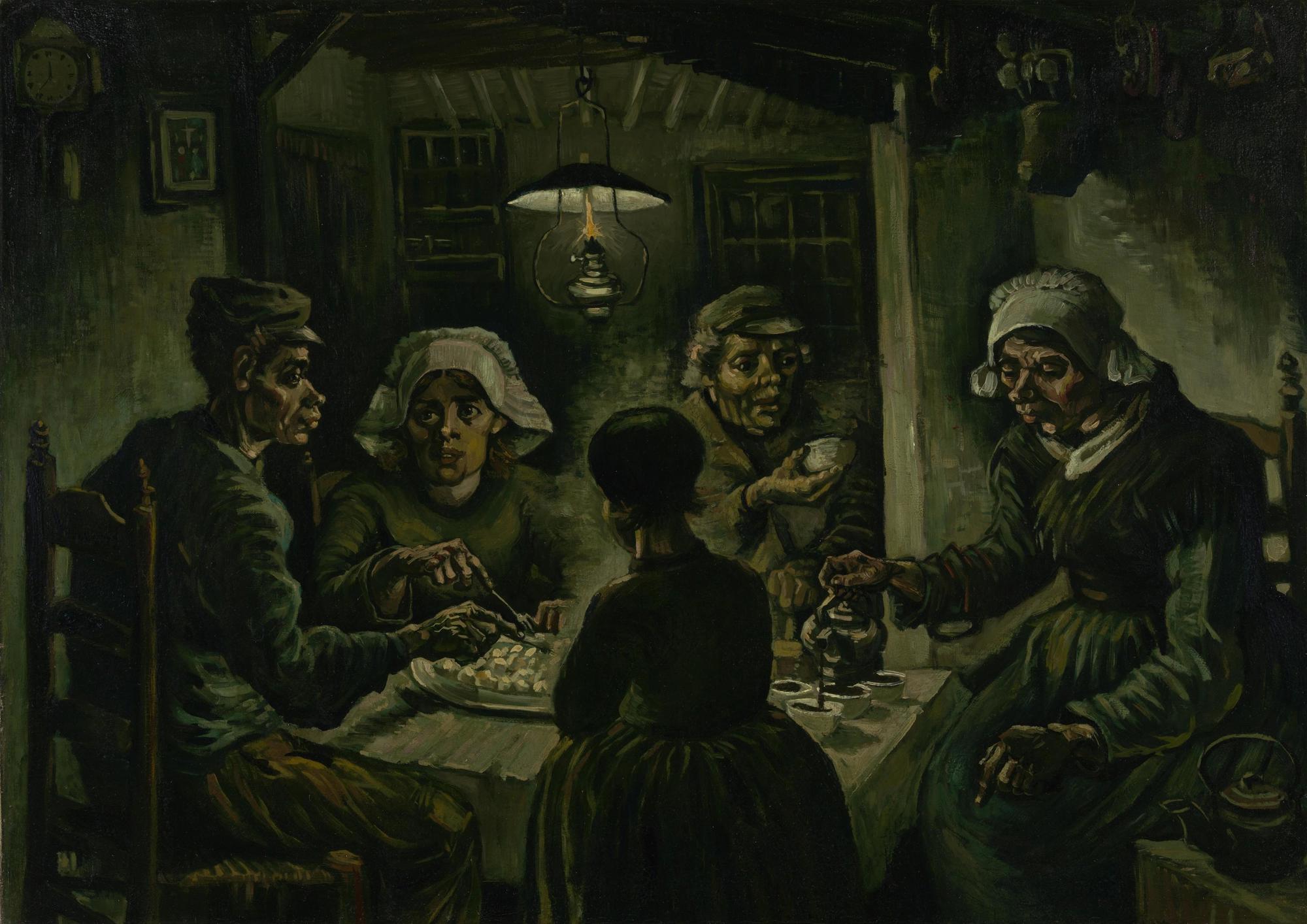 'The potato eaters' is a well-known work by Vincent van Gogh