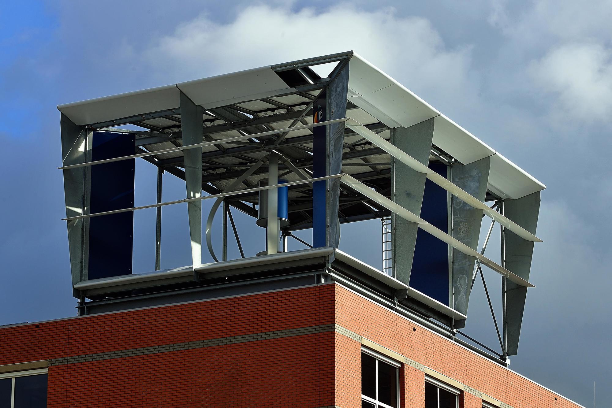 Het PowerNEST maakt gebruik van de zon en de wind